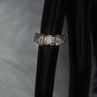 Women Engagement Ring 10K White Gold With Diamonds / 5gr / Size 6.5