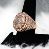 Luxury Ring 14K Rose Gold With Diamonds 3,75ct  / 11gr / Size 10