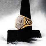 Fashion Ring 10K Yellow Gold With Zirconia / 9.4gr / Size 10