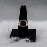 Black Square Ring 14K Yellow Gold / 5.7gr / Size 10