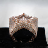 Big Star Ring 14K Rose Gold With Diamonds / 19.4gr / Size 10