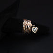 Amor Ring 14K Yellow Gold With Zirconia / 6.3gr / Size 8