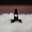 Pearl Ring 10K Yellow Gold With Diamonds / 4.6gr / Size 7.5