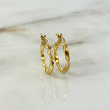 18K Yellow Gold Deis Hoop Earrings 1.1gr / 0.51in