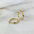 18K Yellow Gold Deis Hoop Earrings 1.1gr / 0.51in