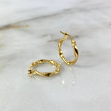 18K Yellow Gold Deis Hoop Earrings 1.1gr / 0.51in