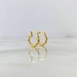 18K Yellow Gold Mary Braided Hoop Earrings 1.25gr / 0.55in